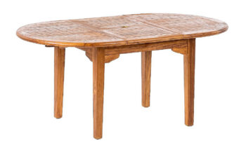 DEOKORK Teakový stôl ELEGANTE 110 / 160 × 90 × 78 cm | obdĺžnik | rozkladacia