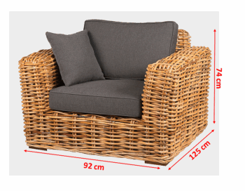 DEOKORK Záhradné ratanové kreslo TOSCA