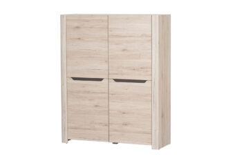 Komoda je súčasťou moderného sektoru DESIRE, ktorý je charakteristický svojim elegantným prevedením. Je vhodný do rôznych typov interiérov.Komoda je vyrobená z kvalitných LTD dosiek, ktoré sú nenáročné na údržbu. Na otváranie dvierok má namiesto úchytov dekoratívny výrez. Farebné prevedenie je v imitácii dreva dub san remo.Komoda je dvojdverová. Vo vnútri sa nachádzajú police. Rozmery (š,v,h): 118 x 148 x 42.V našej ponuke nájdete aj ďalšie prvky sektoru DESIRE.Desire je atraktívny sektor, ktorý má v ponuke množstvo prvkov, z ktorých si môžete vytvoriť štýlovú obývačku, spálňu či jedáleň. Svojim prevedením poteší aj náročnejších zákazníkov.Dodávame v demontovanom stave. 