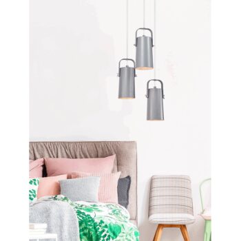 KONDELA Devan visiaca lampa sivá - Image 5