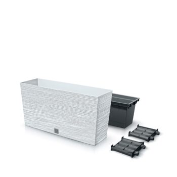 Plastový kvetináč DFC800M 77 cm môžete využívať počas celého roka. Vďaka jeho krásnej prúžkovanej štruktúre sa bude nádherne vynímať ako v interiéri, tak aj exteriéri. Farebné prevedenie biela dokonale vyzdvihuje jeho eleganciu a štýl a správnou kombináciou s inými kvetináčmi a zvolením…