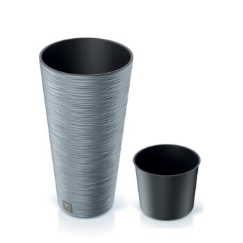 Kvety sú krásnou ozdobou, o ktorú keď sa staráte krásne rozkvitne a vyraší zdravé nové listy. Doprajte im preto jedinečnú starostlivosť aj v podobe plastového kvetináča DFRH300 30 cm, ktorý poskytne rastlinám priestor pre zdravý rast. Tento okrúhly kvetináč je vyrobený vo farbe sivý betón, má…