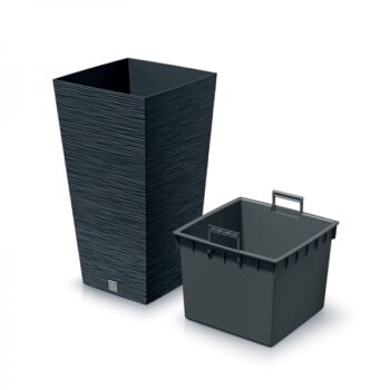 Hľadáte nejaký prvok či doplnok do záhrady, ktorý ju razom premení na pokojné elegantné miesto? Vhodným riešením, ktorý dokonale oživí otvorený priestor, či interiér, sa stane plastový kvetináč DFSH300 29,5 cm vo farebnom prevedení antracit, so zaujímavou, neprehliadnuteľnou prúžkovanou štruktúrou.…