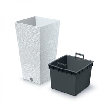 Hľadáte nejaký prvok či doplnok do záhrady, ktorý ju razom premení na pokojné elegantné miesto? Vhodným riešením, ktorý dokonale oživí otvorený priestor, či interiér, sa stane vysoký plastový kvetináč DFSH400 39,5 cm vo farebnom prevedení biela, so zaujímavou, neprehliadnuteľnou prúžkovanou…