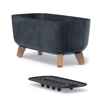 Krásny doplnok a praktický pomocník, ktorý sa postará o to, aby každá rastlina či kvetina u Vás doma, či na terase mala svoje miesto, je plastový kvetináč na nožičkách DGCL400E 39 cm, ktorý je vyrobený v krásnom prevedení antracit. Vyskladajte si krásny aranžmán z rastlín s týmto jedinečným kúskom…