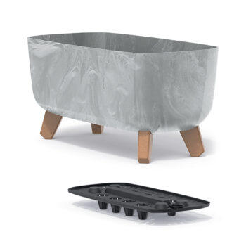 Krásny doplnok a praktický pomocník, ktorý sa postará o to, aby každá rastlina či kvetina u Vás doma, či na terase mala svoje miesto, je plastový kvetináč na nožičkách DGCL400E 39 cm, ktorý je vyrobený v krásnom prevedení sivý betón. Vyskladajte si krásny aranžmán z rastlín s týmto jedinečným…