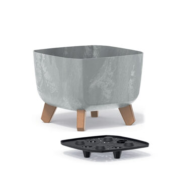 Vytvorte priestor pre zasadenie rastlín či kvetín u Vás doma, na záhrade či terase pomocou plastového kvetináča na nožičkách DGQL240E 24 cm, ktorý je vyrobený v krásnom prevedení sivý betón. Tento originálny kúsok s betónovým efektom sa stane nie len praktickým pomocníkom, ale tiež krásnym…