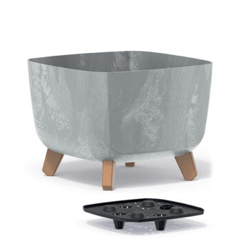 Vytvorte priestor pre zasadenie rastlín či kvetín u Vás doma, na záhrade či terase pomocou plastového kvetináča na nožičkách DGQL300E 29cm, ktorý je vyrobený v krásnom prevedení sivý betón. Tento originálny kúsok s betónovým efektom sa stane nie len praktickým pomocníkom, ale tiež krásnym…