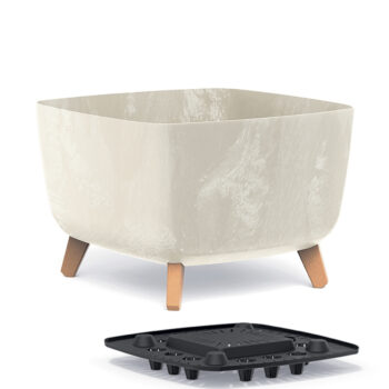 Vytvorte priestor pre zasadenie rastlín či kvetín u Vás doma, na záhrade či terase pomocou plastového kvetináča na nožičkách DGQL400E 39cm, ktorý je vyrobený v krásnom prevedení krémová. Tento originálny kúsok s betónovým efektom sa stane nie len praktickým pomocníkom, ale tiež krásnym dizajnovým…