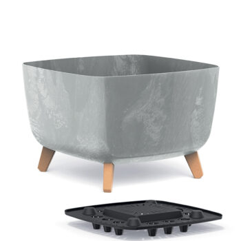 Vytvorte priestor pre zasadenie rastlín či kvetín u Vás doma, na záhrade či terase pomocou plastového kvetináča na nožičkách DGQL400E 39cm, ktorý je vyrobený v krásnom prevedení sivý betón. Tento originálny kúsok s betónovým efektom sa stane nie len praktickým pomocníkom, ale tiež krásnym…