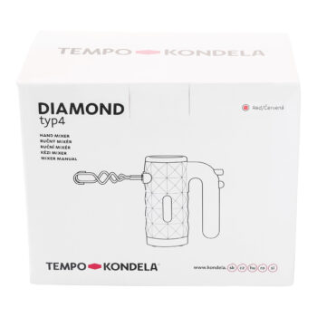 KONDELA Diamond Typ 4 ručný mixér červená / strieborná – Obrázok 2