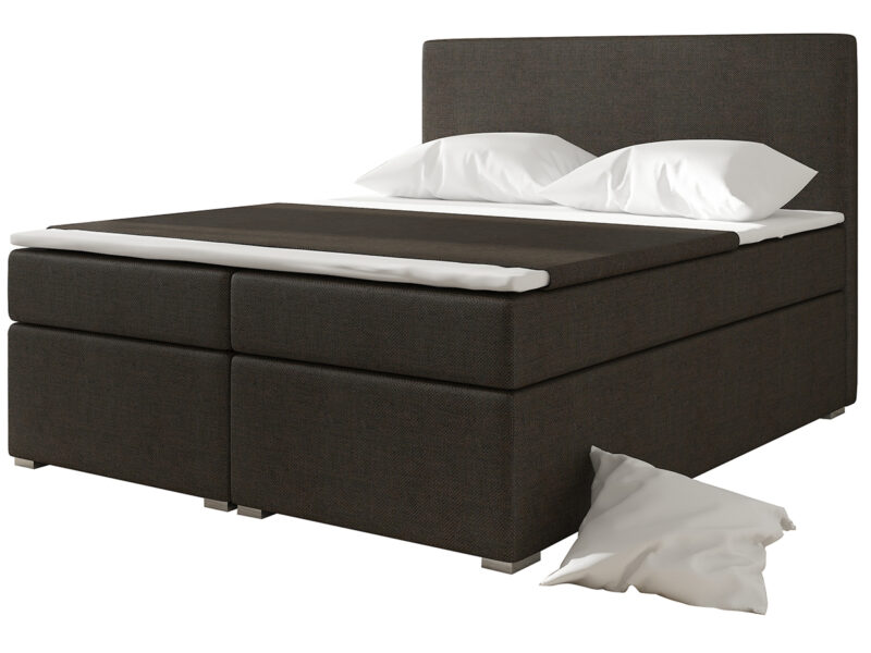 NABBI Diana 160 čalúnená manželská posteľ s úložným priestorom tmavohnedá Jednoduchú eleganciu a šýlovosť zároveň v sebe ukrýva manželská, čalúnená posteľ DIANA 160. Posteľ je vyrobená z kvalitnej látky, ktorá zaručuje dlhoročnú životnosť. Posteľ disponuje dvoma praktickými úložnými priestormi, do ktorých s ľahkosťou uložíte posteľnú bielizeň, deky alebo vankúše.…