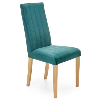 Jedálenská stolička Diego 3 je elegantným a praktickým doplnkom do každej modernej kuchyne alebo jedálne. S jej tmavozelenou farbou v prevedení Velvet a dubovými detailmi prinesie do vášho interiéru sviežosť a štýl.