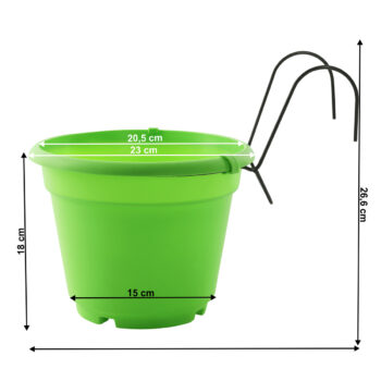 KONDELA Digal balkónový kvetináč zelená – Obrázok 5