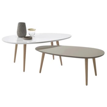Praktický konferenčný stolík (2 ks) DOBLO je krásny a pôsobí veľmi moderne a elegantne. Rozmery väčšieho stolíka sú (ŠxHxV): 60x98x40 cm a menšieho stolíka sú (ŠxHxV): 48x88x35 cm. Na jeho výrobu bola použitá kvalitná MDF (drevovláknitá doska). Stabilitu konštrukcie zas zabezpečujú masívne…