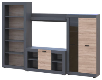 Jednodverová komoda Dolin CH-1D v prevedení grafit / dub sonoma je moderným a praktickým doplnkom do vášho interiéru. Tento nábytok je vyrobený z kvalitného aglomerovaného materiálu DTD, ktorý sa vyznačuje svojou odolnosťou a dlhou životnosťou.