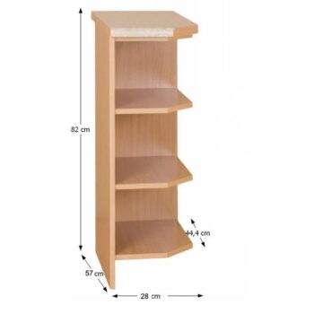 Zaobstarajte si dolnú rohovú skrinku LORA MDF NEW KLASIK S30N P, s ktorou si vyskladáte kuchyňu snov. Skrinka je v pravom prevedení a je otvorená, takže v nej môžete vystaviť na obdiv predmety, ktoré si to zaslúžia. Je vyrobená z klasickej laminovanej DTD (drevotriesky). Rozmery skrinky sú (ŠxHxV):…