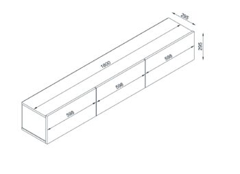 Moderný a štýlový TV stolík DOMEL vás osloví svojim minimalistickým dizajnom a priaznivou cenou. Je ideálny do moderne zariadených priestorov a vďaka závesnému systému pôsobí vzdušne a štýlovo.TV skrinka disponuje výklopnými skrinkami a uloženie rôznych vecí. Je vyrobená z kvalitnej LTD dosky, ktorá je nenáročná na údržbu. Hrúbka materiálu: 18 mm. Hrany sú ohraničené PVC hranou.LED osvetlenie je v cene televízneho stolíka.Farebné prevedenie: biela.Rozmery TV stolíka: (š,v,h) 180 x 29,5 x 29,5 cm Dodávame v demonte.
