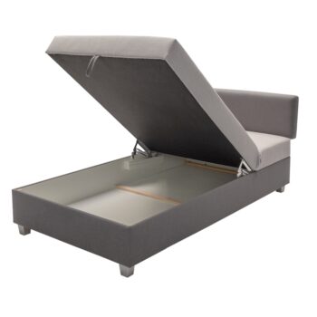 Jednolôžková posteľ Domen New v elegantnej tmavosivej a sivej farbe je ideálnym riešením pre moderné interiéry. Táto posteľ, vyrobená z kvalitnej látky, ponúka nielen štýlový vzhľad, ale aj praktické funkcie. S úložným priestorom pod lôžkom poskytuje dostatok miesta na uskladnenie posteľnej…