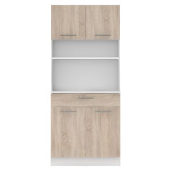 Vytvorte si harmonický a uprataný domov s kredencom DOMIS NEW! Tento praktický a štýlový kus nábytku je vyrobený z laminovanej DTD dosky v modernom spojení bielej a dub sonoma farby, ktoré vnesú do vášho interiéru svieži a nadčasový vzhľad. Je…