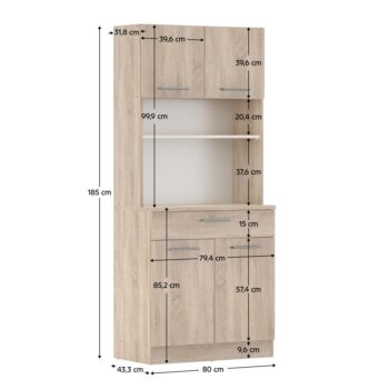 Vytvorte si harmonický a uprataný domov s kredencom DOMIS NEW! Tento praktický a štýlový kus nábytku je vyrobený z laminovanej DTD dosky v modernom prevedení dub sonoma, ktorý vnesie do vášho interiéru svieži a nadčasový vzhľad. Je ideálny do…
