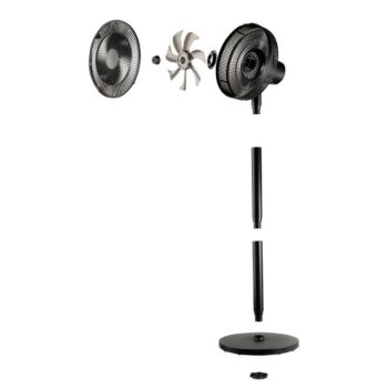 DOMO DO8157 stojanový ventilátor 2v1, čierna