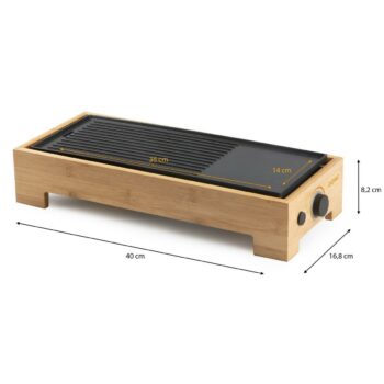 DOMO DO9270G stolný elektrický Plancha gril Bamboo Style, M