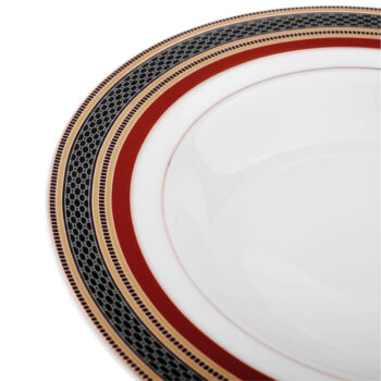 Predstavujeme vám elegantnú porcelánovú jedálenskú súpravu Donatella Gold, ktorá je dokonalým spojením moderného dizajnu a tradičnej elegancie. Táto súprava obsahuje 20 kusov, ktoré sú ideálne pre každodenné použitie aj špeciálne príležitosti. Vďaka kombinácii červenej, bielej…