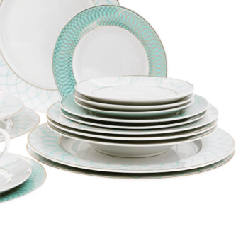 Predstavujeme vám elegantnú porcelánovú jedálenskú súpravu Donatella Sky Blue, ktorá prinesie do vašej domácnosti nádych luxusu a moderného dizajnu. Táto súprava obsahuje 20 kusov, ktoré sú ideálne pre každodenné použitie aj špeciálne príležitosti. Vďaka kombinácii bielej,…