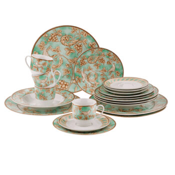 Predstavujeme vám elegantnú porcelánovú jedálenskú súpravu Donatella Turquoise, ktorá prinesie do vašej domácnosti nádych luxusu a moderného dizajnu. Táto súprava obsahuje 20 kusov, ktoré sú ideálne pre každodenné použitie aj špeciálne príležitosti. Vďaka kombinácii tyrkysovej,…