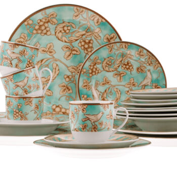 Predstavujeme vám elegantnú porcelánovú jedálenskú súpravu Donatella Turquoise, ktorá prinesie do vašej domácnosti nádych luxusu a moderného dizajnu. Táto súprava obsahuje 20 kusov, ktoré sú ideálne pre každodenné použitie aj špeciálne príležitosti. Vďaka kombinácii tyrkysovej,…