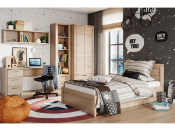 KONDELA Dorsi 120 písací stôl dub navarra – Obrázok 2