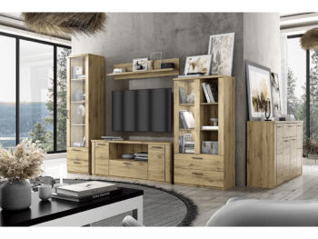 TV stolík Dorsi 2D1S/180 v elegantnom prevedení dub navarra je ideálnym riešením pre moderné interiéry. Tento kus nábytku od značky KONDELA ponúka nielen praktické využitie, ale aj estetický vzhľad, ktorý sa hodí do každej obývačky.