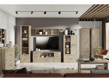 Predstavujeme vám dvojdverovú komodu so zásuvkami Dorsi 2D4S v elegantnom prevedení dub navarra, ktorá je ideálnym riešením pre váš interiér. Táto komoda od značky KONDELA kombinuje moderný vzhľad s praktickosťou, čím sa stáva skvelým doplnkom do každej miestnosti.