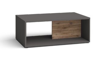 DOVIER je moderný a elegantný konferenčný stolík v elegantnom prevedení a zaujímavej farebnej kombinácií. Jemné a čisté línie potešia nejedného zákazníka a vytvoria z vašej domácnosti útulný domov. Je vyrobený z kvalitných LTD dosiek o hrúbke 16 mm, ktoré sú nenáročné na udržbu. Farebné prevedenie: grafit mat/dub flagstaffCelkové rozmery:Šírka 110cmVýška 41 cmHĺbka 60 cmJe možné dokúpiť obývaciu stenu aj komodu. Dodávame v demontovanom stave.