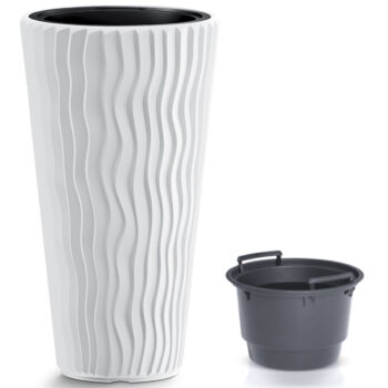 Túžite po tom, aby Vaše kvetiny krásne rástli, boli zdravé, prípadne aby krásne rozkvitli a robili Vám radosť? V tom prípade im zabezpečte dostatok priestoru v podobe plastového kvetináča DPSP300 29,7 cm vo farbe biela, dostatok živín a závlahy a kvety Vám to s radosťou oplatia. Na výrobu tohto…