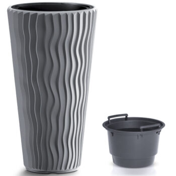 Túžite po tom, aby Vaše kvetiny krásne rástli, boli zdravé, prípadne aby krásne rozkvitli a robili Vám radosť? V tom prípade im zabezpečte dostatok priestoru v podobe plastového kvetináča DPSP350 34,9 cm vo farbe sivý kameň, dostatok živín a závlahy a kvety Vám to s radosťou oplatia. Na výrobu…