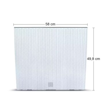 Elegantným, estetickým a funkčným doplnkom Vašej záhrady, terasy, balkónov či interiéru sa stane štýlový plastový kvetináč DRC600T 60 cm. Vyznačuje sa svojou neprehliadnuteľnou textúrou imitujúcou vypletaný prírodný ratan a vďaka jeho rozmerom (ŠxHxV): 58x18x49,8 cm v ňom môžete pestovať viac…