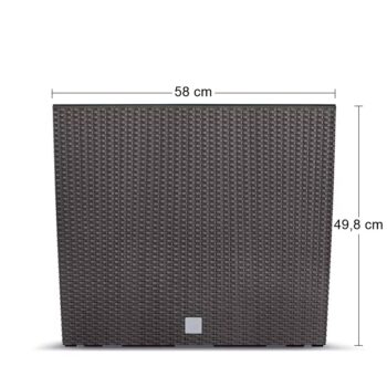 Elegantným, estetickým a funkčným doplnkom Vašej záhrady, terasy, balkónov či interiéru sa stane štýlový plastový kvetináč DRC600T 60 cm. Vyznačuje sa svojou neprehliadnuteľnou textúrou imitujúcou vypletaný prírodný ratan a vďaka jeho rozmerom (ŠxHxV): 58x18x49,8 cm v ňom môžete pestovať viac…