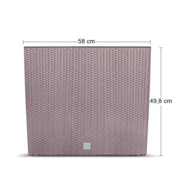 Elegantným, estetickým a funkčným doplnkom Vašej záhrady, terasy, balkónov či interiéru sa stane štýlový plastový kvetináč DRC600T 60 cm. Vyznačuje sa svojou neprehliadnuteľnou textúrou imitujúcou vypletaný prírodný ratan a vďaka jeho rozmerom (ŠxHxV): 58x18x49,8 cm v ňom môžete pestovať viac…