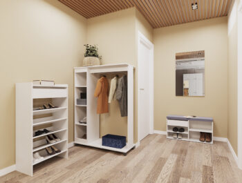 Zorganizujte a usporiadajte oblečenie, obuv, či iné doplnky s praktickým šatníkovým organizérom DRESER D1. Je to veľmi praktický organizér, ktorý spája funkčnosť s minimalizmom, vďaka ktorému bude Vaša predsieň vždy pôsobiť harmonicky a usporiadane. Pozostáva z praktickej vešiakovej tyče a troch…