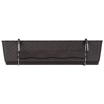 Plastový balkónový kvetináč DRL500PW 49,2 cm je obdĺžnikový kvetináč s textúrou imitujúcou vypletaný umelý ratan v krásnom prevedení hnedá. Jeho súčasťou je praktická priehradka, ktorá sa postará o správne zavlažovanie rastlín. Predlžuje čas, počas ktorého je pôda vlhká, šetrí vodu menším…