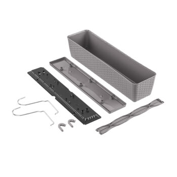 Plastový balkónový kvetináč DRL500PW 49,2 cm je obdĺžnikový kvetináč s textúrou imitujúcou vypletaný umelý ratan v krásnom prevedení mocca. Jeho súčasťou je praktická priehradka, ktorá sa postará o správne zavlažovanie rastlín. Predlžuje čas, počas ktorého je pôda vlhká, šetrí vodu menším…