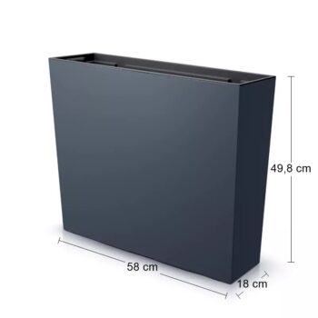 Hranatý plastový kvetináč DUC600T 60 cm je vhodný na celoročné použitie, či už v interiéri alebo v exteriéri. Vďaka jeho krásnemu prevedeniu antracit sa bude dokonale vynímať na terase, záhrade, balkóne či v obývačke alebo všade tam, kde si zmyslíte. Je vyrobený z kvalitného a odolného plastu,…