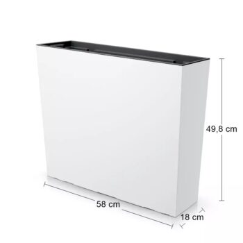 Hranatý plastový kvetináč DUC600T 60 cm je vhodný na celoročné použitie, či už v interiéri alebo v exteriéri. Vďaka jeho krásnemu prevedeniu bielej sa bude dokonale vynímať na terase, záhrade, balkóne či v obývačke alebo všade tam, kde si zmyslíte. Je vyrobený z kvalitného a odolného plastu, ktorý…