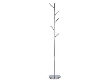 Jednoduchý vešiak je vyrobený z kovu. Okrúhly podstavec zaručuje jeho stabilitu.Výška 175 cm. Priemer podstavy 28 cm.Dodávame v demontovanom stave.