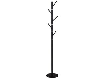 Jednoduchý vešiak je vyrobený z kovu. Okrúhly podstavec zaručuje jeho stabilitu.Výška 175 cm. Priemer podstavy 28 cm.Dodávame v demontovanom stave.