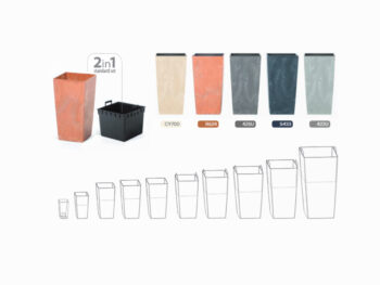 Hranatý plastový kvetináč DURS240E 24 cm je vhodný na celoročné použitie, či už v interiéri alebo v exteriéri. Vďaka jeho krásnemu prevedeniu vo farbe antracit, sa bude dokonale vynímať na terase, záhrade, balkóne či v obývačke alebo všade tam, kde si zmyslíte. Je vyrobený z kvalitného a odolného…