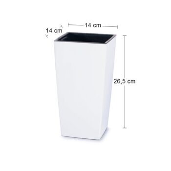 Hranatý plastový kvetináč DURS140 14 cm je vhodný na celoročné použitie, či už v interiéri alebo v exteriéri. Vďaka jeho krásnemu prevedeniu bielej sa bude dokonale vynímať na terase, záhrade, balkóne či v obývačke alebo všade tam, kde si zmyslíte. Je vyrobený z kvalitného plastu, vďaka čomu je…