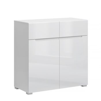 Dvojdverová komoda so zásuvkami JOLK 2D2S je elegantnou komodou vyrobenou v jednoduchom modernom štýle. Zaručene nezostane nevyužitá, budete si ju pochvaľovať. Jej biele farebné prevedenie je nadčasové a nikdy neomrzí. Predné fronty sú navyše obohatené o biely extra vysoký lesk HG. Rozmery komody…
